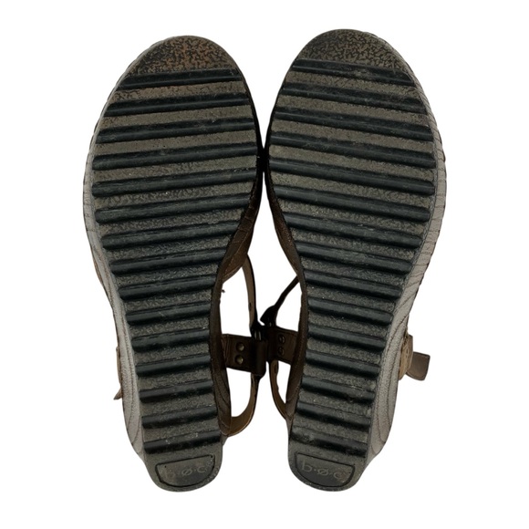 B.O.C. Rina Platform Wedge Women's 7 Brown Leather Uppers 3" Heel 1" Platform - Picture 7 of 13